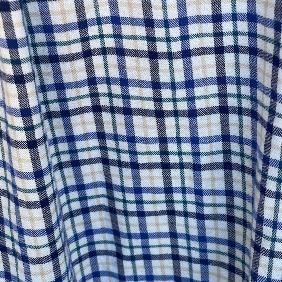 Midway USA Flannel Shirt Mens 2X XXL Blue White Button Up‎ Long Sleeve - Picture 3 of 10